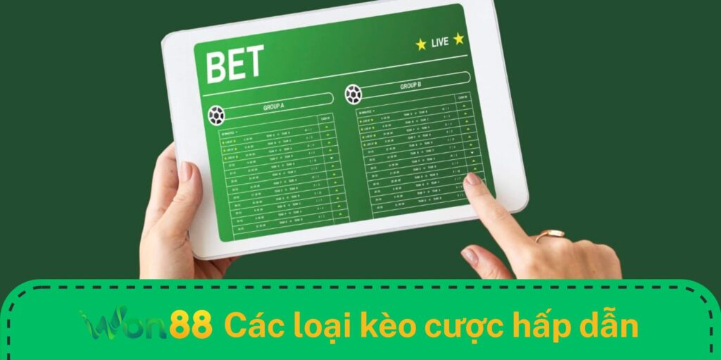 K Sports Won88 có đa dạng các loại kèo cược hấp dẫn K Sports Won88 có đa dạng các loại kèo cược hấp dẫn