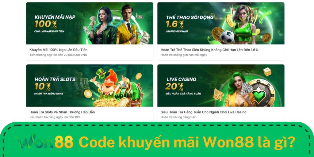 Nắm khái niệm code khuyến mãi Won88 Nắm khái niệm code khuyến mãi Won88