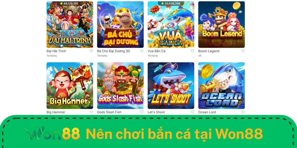 Những lý do nên chơi bắn cá đổi thưởng Won88 Những lý do nên chơi bắn cá đổi thưởng Won88