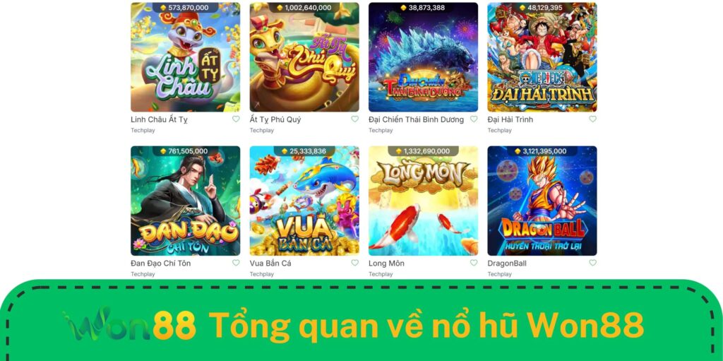 Tổng quan về sảnh nổ hũ Won88
